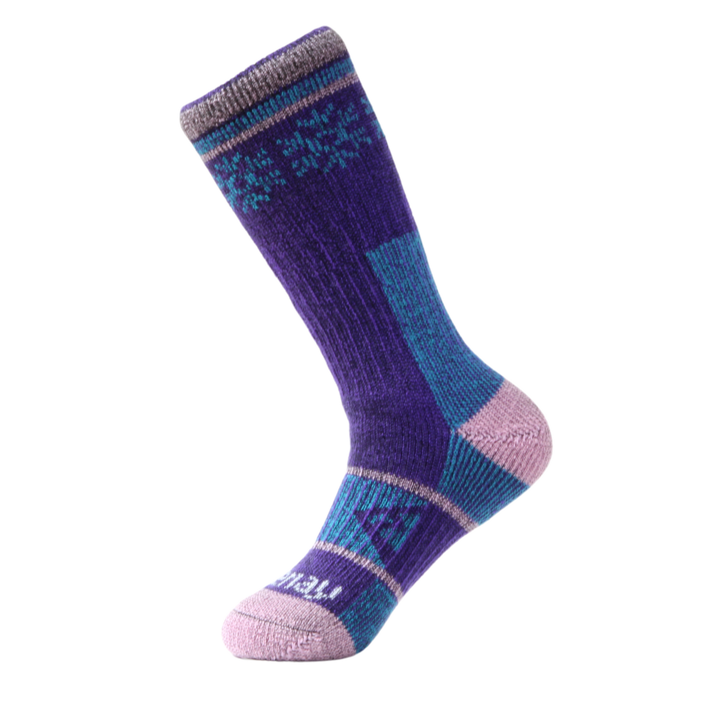 Purple & Teal Boot Heavyweight Merino Wool Kootenay Socks In The Wild