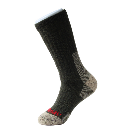 Forest Green & Palomino Boot Heavyweight Merino Wool Kootenay Socks In The Wild