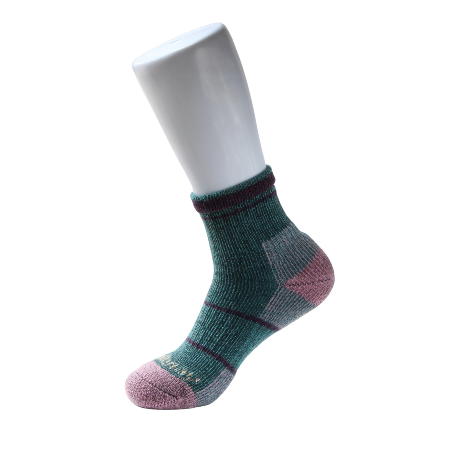 Aqua & Pink MidCrew Midweight Merino Wool Kootenay Socks Adventure