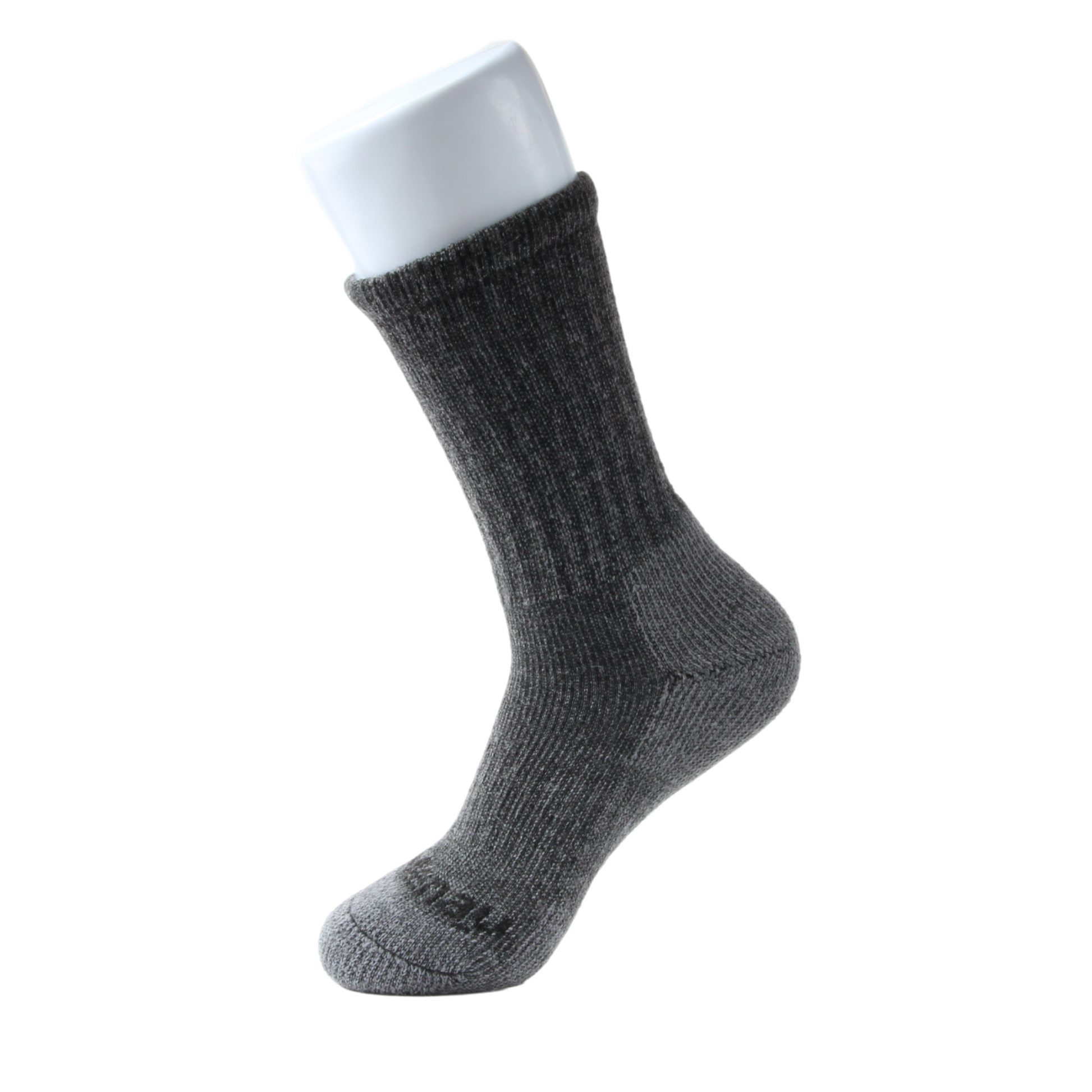 Grey Marle Australian Cotton Blend Ribbed Quarter Crew Sock - Socks &  Tights